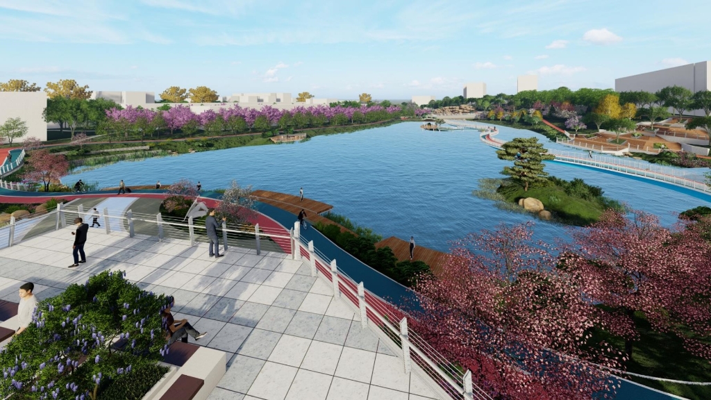 人工湖正式開工